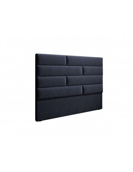 Tête De Lit En Velours, Couleur Bleu Foncé, Berlin, Marque Cosmopolitan Design