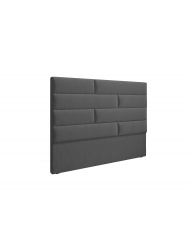 Tête De Lit En Velours, Couleur Gris Foncé, Berlin, Marque Cosmopolitan Design