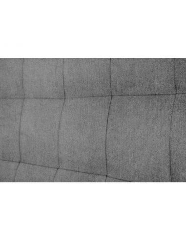 Tête de lit capitonnée en tissu OBED motif carré grise 140 x 120 cm Tête de lit capitonnée en tissu OBED motif carré grise 140 x 120 cm