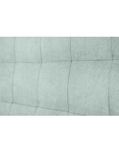 Tête de lit capitonnée en tissu OBED motif carré vert d'eau 140 x 120 cm Tête de lit capitonnée en tissu OBED motif carré vert d'eau 140 x 120 cm