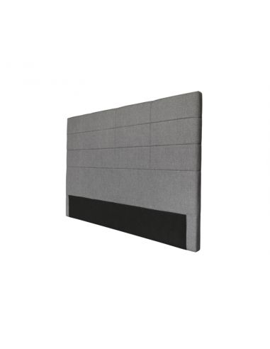 Tête de lit OBED aspect quadrillé en tissu gris Tête de lit OBED aspect quadrillé en tissu gris