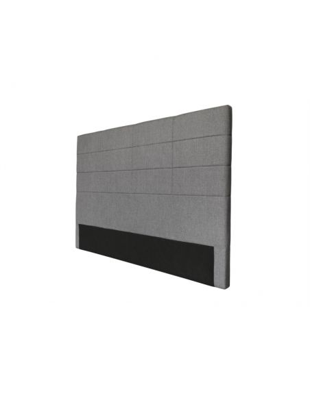 Tête de lit OBED aspect quadrillé en tissu gris Tête de lit OBED aspect quadrillé en tissu gris