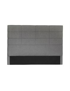 Tête de lit OBED aspect quadrillé en tissu gris