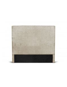 Tête de lit en tissu OBED motif uni couleur beige 140 x 120 cm