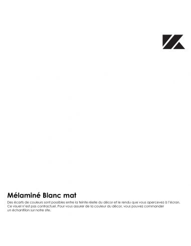 Pack Tête de lit avec 2 chevets en Bois, Blanc Mat, Collection Arctique