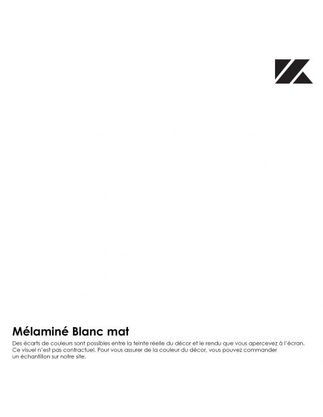 Pack Tête de lit avec 2 chevets en Bois, Coloris Blanc Mat et Graphite.