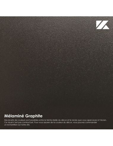 Pack Tête de lit avec 2 chevets en Bois, Coloris Blanc Mat et Graphite.