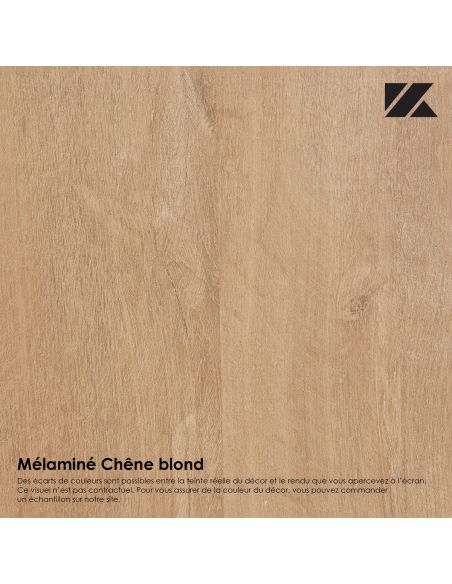 Pack Tête de lit avec 2 chevets en Bois, Chêne Blond Blanc Mat, Collection Amsterdam Pack Tête de lit avec 2 chevets en Bois, Chêne Blond Blanc Mat, Collection Amsterdam