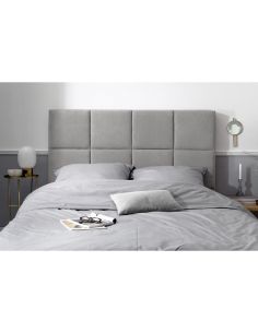 Tête De Lit en Tissu Structurel, Gris, Begonia, Marque Mazzini Sofas