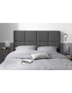 Tête De Lit en Tissu Structurel, Couleur Gris Foncé, Begonia, Marque Mazzini Sofas