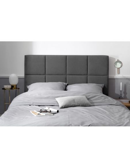 Tête De Lit en Tissu Structurel, Couleur Gris Foncé, Begonia, Marque Mazzini Sofas Tête De Lit en Tissu Structurel, Couleur Gris Foncé, Begonia, Marque Mazzini Sofas