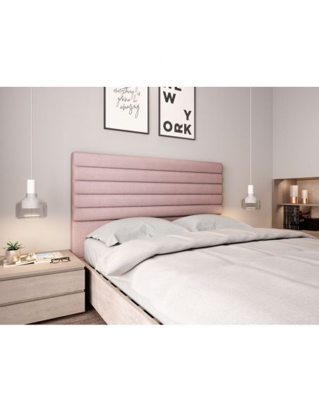Tête de lit capitonnée en tissu OBED aspect bombé vert d'eau 160 x 120 cm Tête de lit capitonnée en tissu OBED aspect bombé vert d'eau 160 x 120 cm