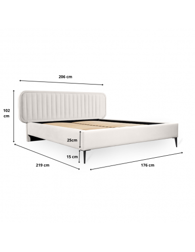 Tête de lit et Sommier Arizona Gris...