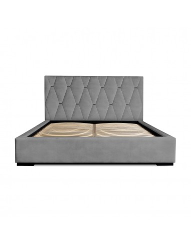 Tête de lit et Sommier DELIA Gris Clair