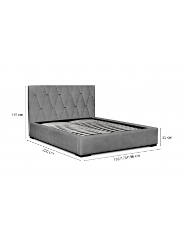 Tête de lit et Sommier DELIA VERT FORET