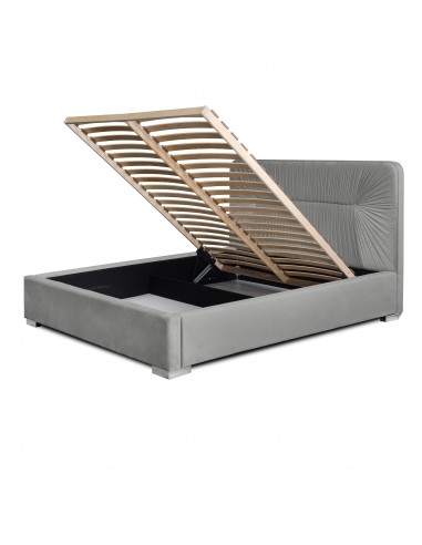 Tête de lit et Sommier ALICE GRIS CLAIR