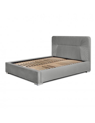 Tête de lit et Sommier ALICE GRIS CLAIR