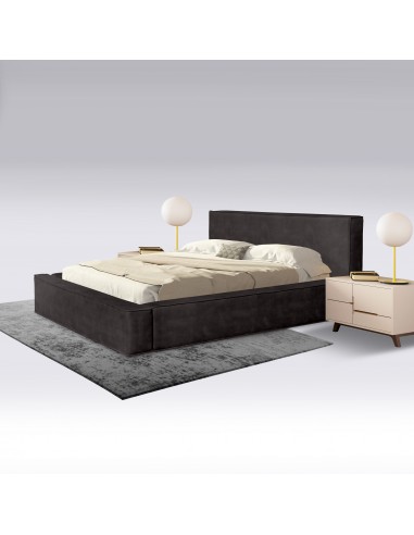 Tête de lit et Sommier ALMA ANTHRACITE