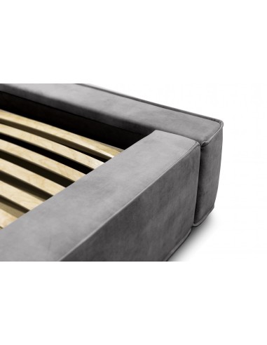 Tête de lit et Sommier ALMA GRIS ASH