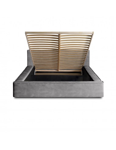 Tête de lit et Sommier ALMA GRIS ASH