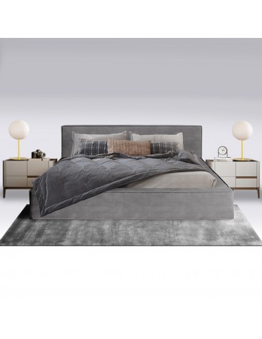 Tête de lit et Sommier ALMA GRIS ASH