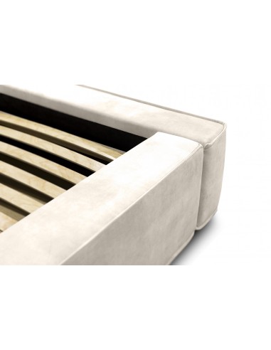 Tête de lit et Sommier ALMA BLANC PERLE