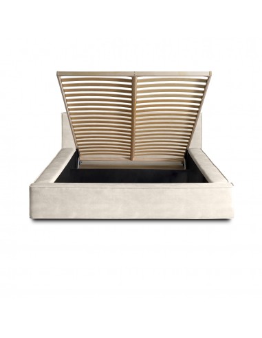 Tête de lit et Sommier ALMA BLANC PERLE