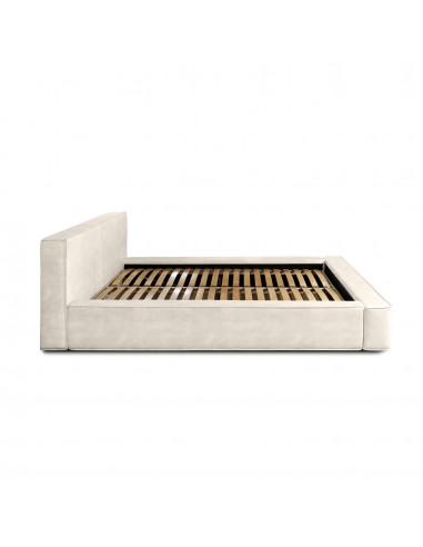 Tête de lit et Sommier ALMA BLANC PERLE