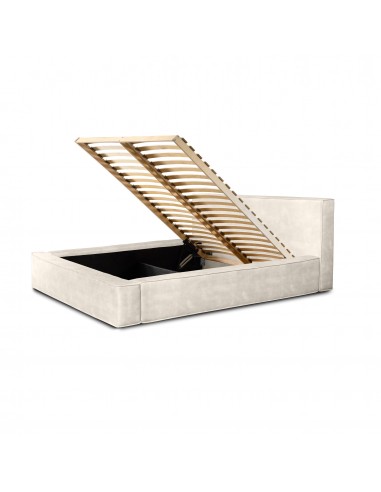 Tête de lit et Sommier ALMA BLANC PERLE