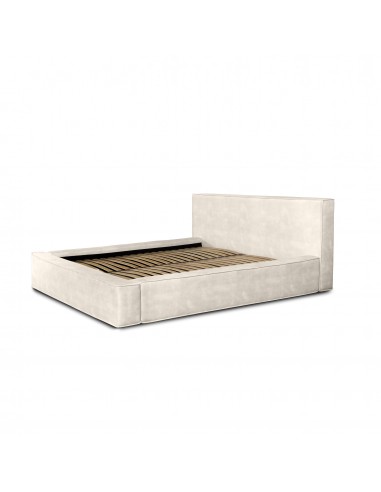 Tête de lit et Sommier ALMA BLANC PERLE