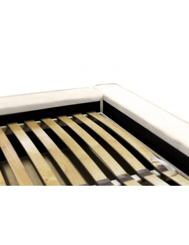 Tête de lit et Sommier ALMA BLANC PERLE