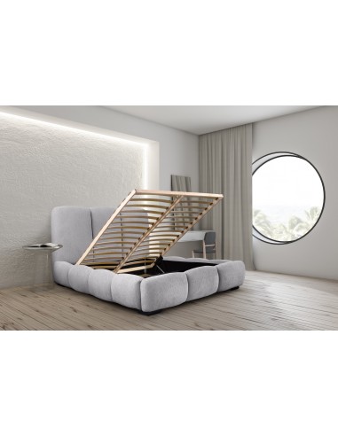 Tête de lit et Sommier ALLURE GRIS CLAIR