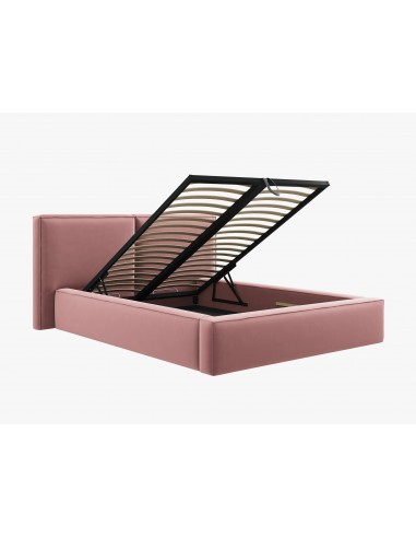 Lit Coffre en Velours Avec Tête de... Lit Coffre en Velours Avec Tête de...