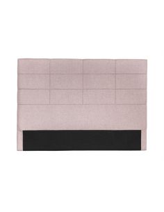Tête de lit OBED aspect quadrillé en tissu Vieux rose