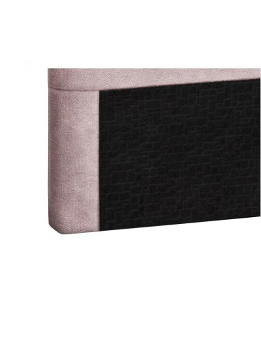 Tête de lit OBED aspect quadrillé en tissu Vieux rose
