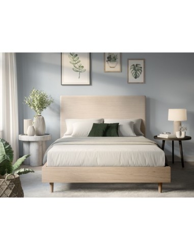 TETE DE LIT VELOURS COTELE LAUREL BEIGE