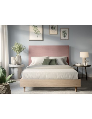 TETE DE LIT VELOURS COTELE LAUREL ROSE