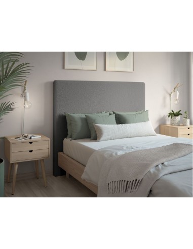 TETE DE LIT TISSU BOUCLETTES LAUREL GRIS