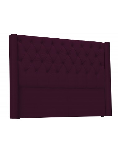 Tête De Lit En Tissu Structurel, Couleur Bordeaux, Queen, Marque Windsor & Co
