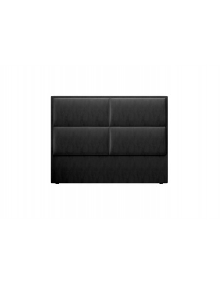 Tête De Lit En Velours, Couleur Noir, Lara, Marque Milo Casa