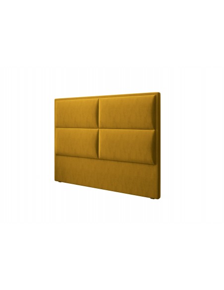 Tête De Lit En Velours, Couleur Jaune, Lara, Marque Milo Casa