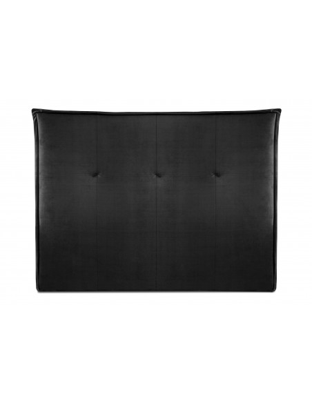 Tête De Lit En Velours, Couleur Noir, Monica, Marque Milo Casa Tête De Lit En Velours, Couleur Noir, Monica, Marque Milo Casa