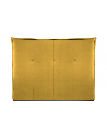 Tête De Lit En Velours, Couleur Jaune, Monica, Marque Milo Casa