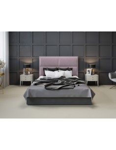Tête De Lit En Velours, Couleur Lavande, Lara, Marque Milo Casa 2