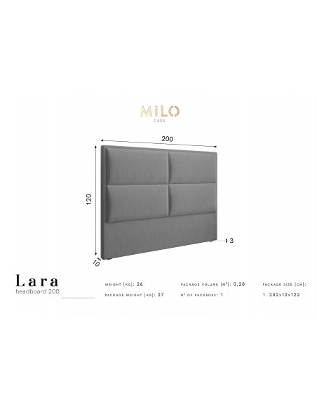 Tête De Lit En Velours, Couleur Pétrole, Lara, Marque Milo Casa