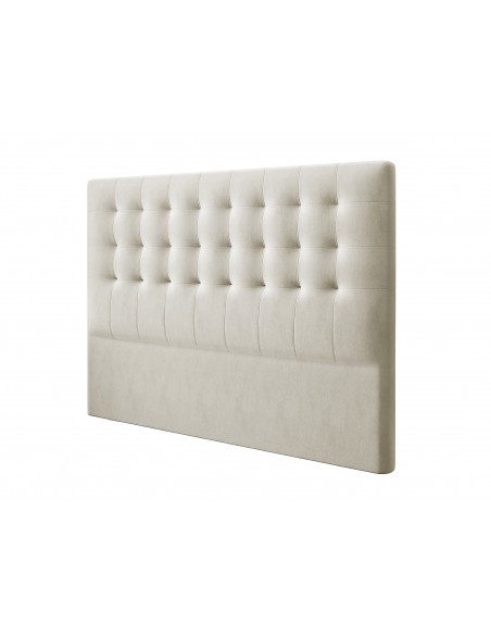 Tête De Lit En Velours, Couleur Beige, Athena, Marque Windsor & Co