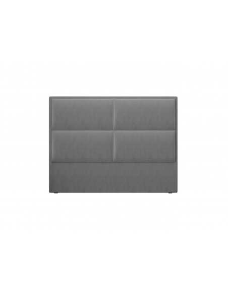 Tête De Lit En Velours, Couleur Gris Clair, Lara, Marque Milo Casa Tête De Lit En Velours, Couleur Gris Clair, Lara, Marque Milo Casa