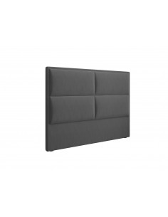 Tête De Lit En Velours, Couleur Gris Foncé, Lara, Marque Milo Casa