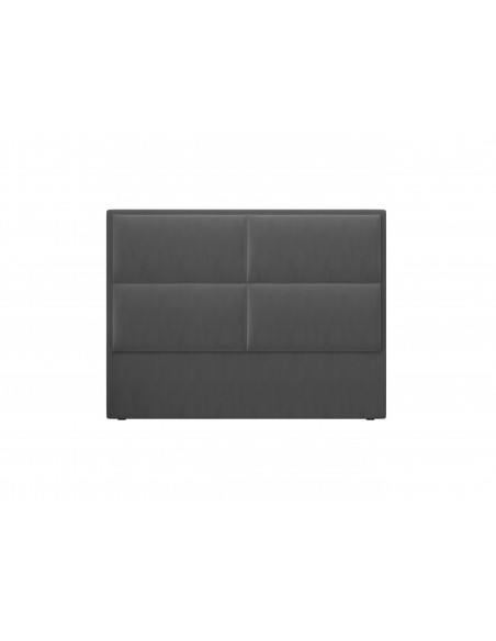 Tête De Lit En Velours, Couleur Gris Foncé, Lara, Marque Milo Casa