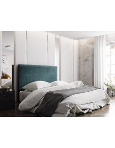 Tête De Lit En Velours, Couleur Pétrole, Natalia, Marque Milo Casa 2